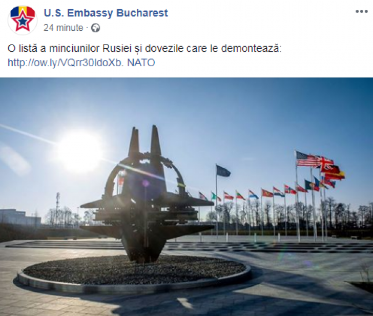 Ambasada SUA în Bucureşti, reacţie indirectă după declaraţiile lui Mihai Fifor