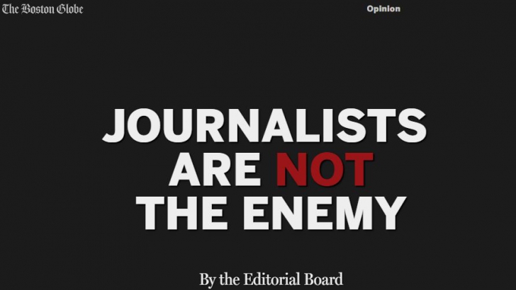 Mobilizare fără precedent a presei din SUA în fața lui Trump: "Jurnaliştii nu sunt inamici"