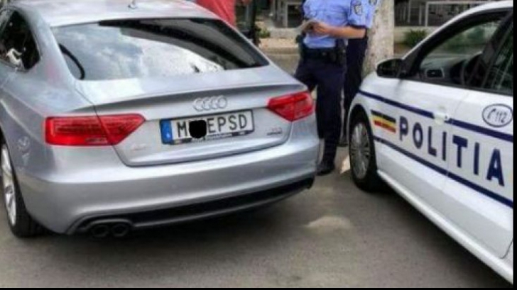 Poliţia dă înapoi în cazul şoferului cu plăcuţele anti-PSD. Cere clasarea cazului