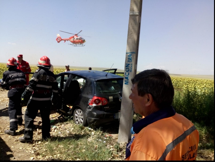 Accident cu cinci răniţi grav în județeul Tulcea! Intervine elicopterul SMURD şi patru ambulanţe! 