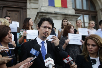 PROTEST al magistraţilor, pe scările Curţii de Apel: "Justiţia este în pericol!" / Foto: Inquam Photos / Octav Ganea