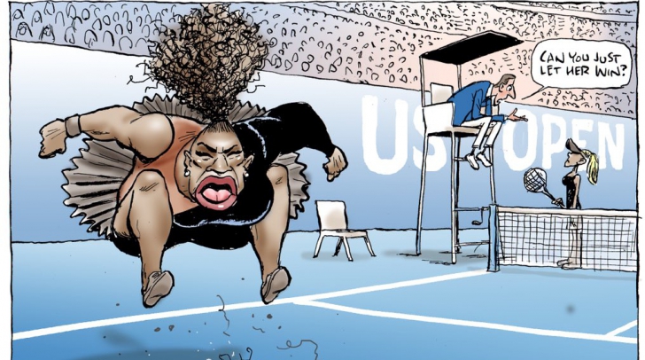 Serena Williams, un nou scandal în SUA. Caricatura care a stârnit furia jucătoarei