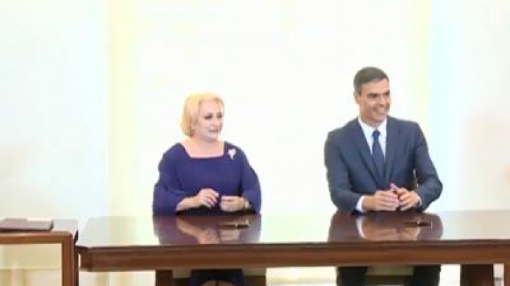 Despre ce a discutat premierul Dăncilă cu omologul său spaniol în cadrul vizitei la Madrid