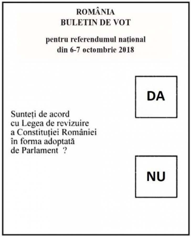 Buletin de vot referendum familie 2018