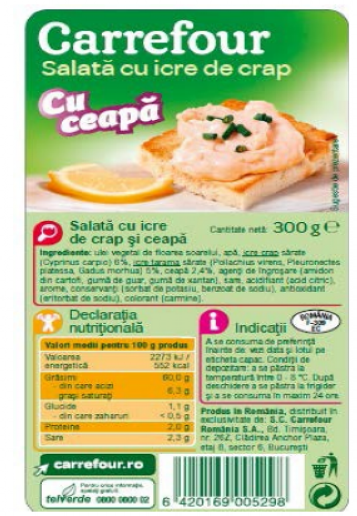 Listeria produse Carrefour