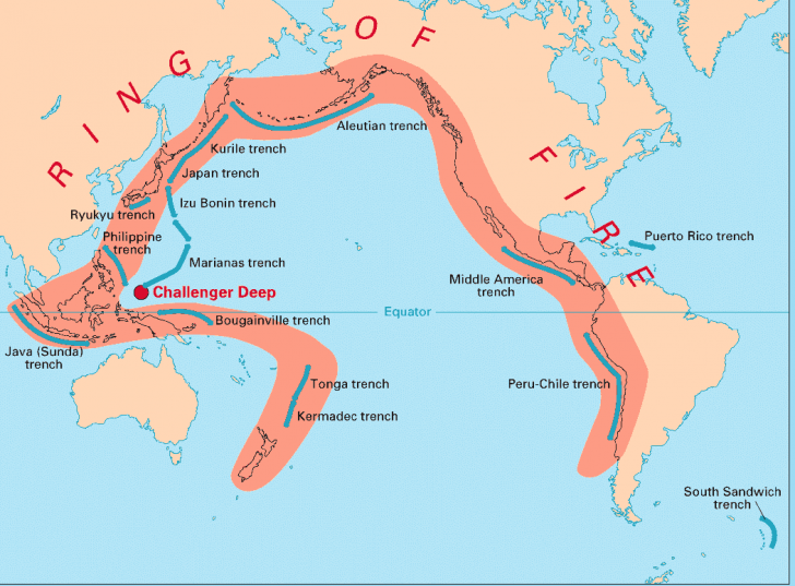 Cutremure puternice pe centura de foc a Pacificului