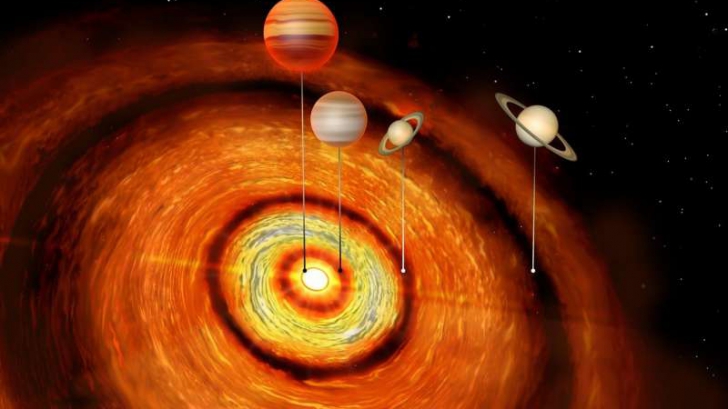 PREMIERĂ astronomică: patru planete gigantice descoperite pe orbita unei stele foarte tinere