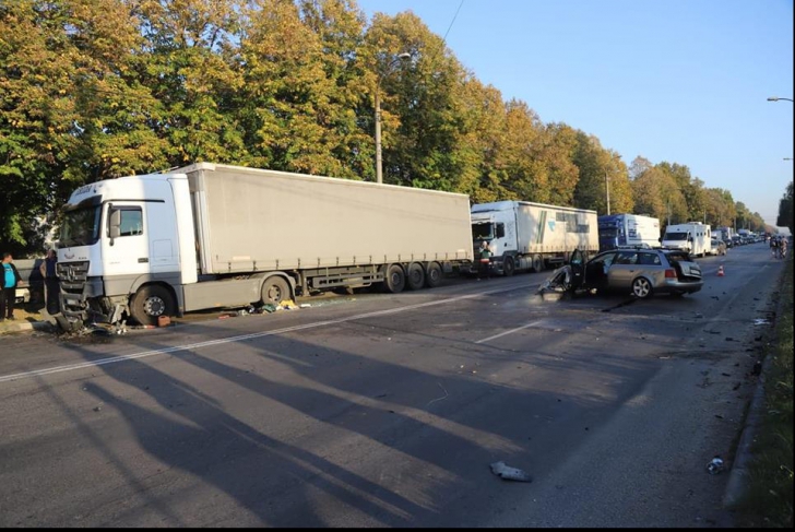 Grav accident rutier pe DN5, la intrarea în Giurgiu