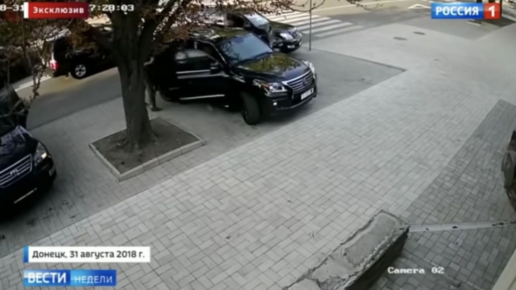 Momentul exploziei. Ultimele secunde din viața omului Rusiei în Ucraina separatistă - VIDEO