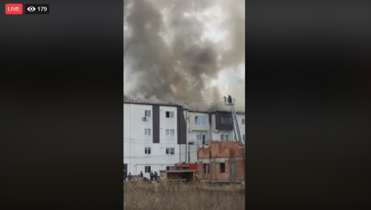 Incendiu violent lângă Capitală. VIDEO