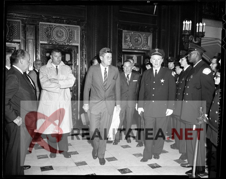 Imagine rara cu John F. Kennedy, surprins pe 20 octombrie 1962, la Chicago. Colectie: Cristian Otopeanu