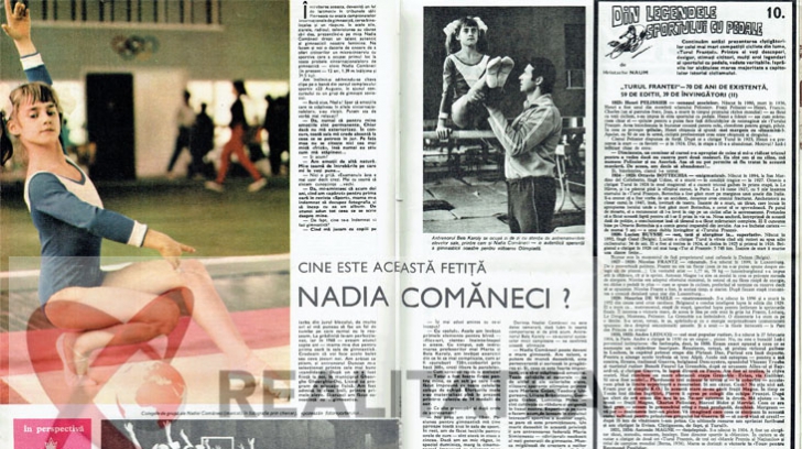 Prima fotografie color cu Nadia Comaneci din presa romaneasca, aparuta in revista Sport din martie 1973. Arhiva: Cristian Otopeanu