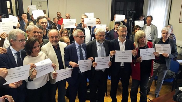 Protest al jurnaliștilor italieni