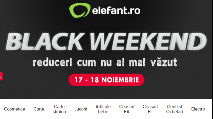 Elefant.ro anunță campania de reduceri Black Weekend. Ce să cauți în oferte azi