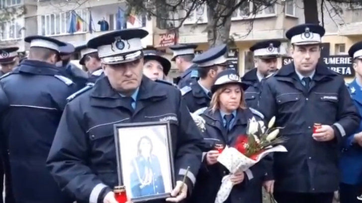 Lacrimi și flori pentru jandarmerița ucisă într-un tragic accident, autorul arestat  (VIDEO)