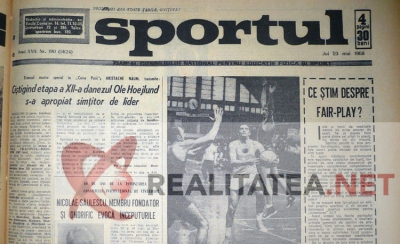 Ziarul Sportul din 23 mai 1968. Arhiva: Cristian Otopeanu