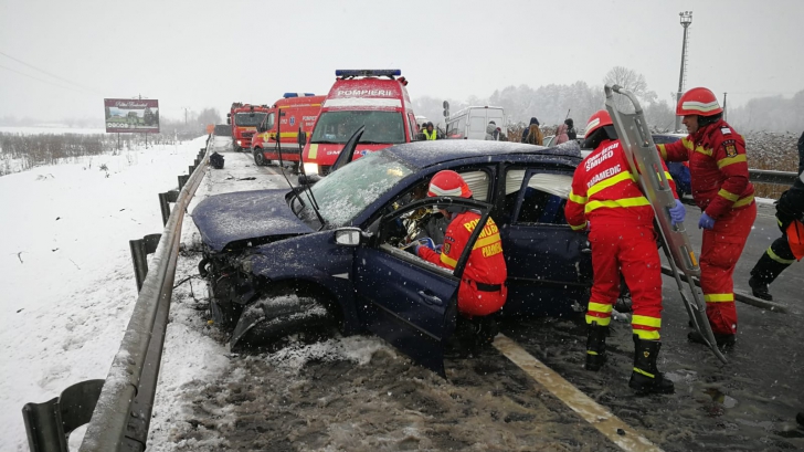 Accident grav în Sibiu. Planul roşu de intervenţie, activat