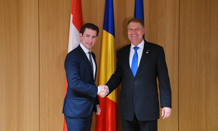 Klaus Iohannis, întâlnire cu cancelarul Austriei, pentru predarea președinției UE