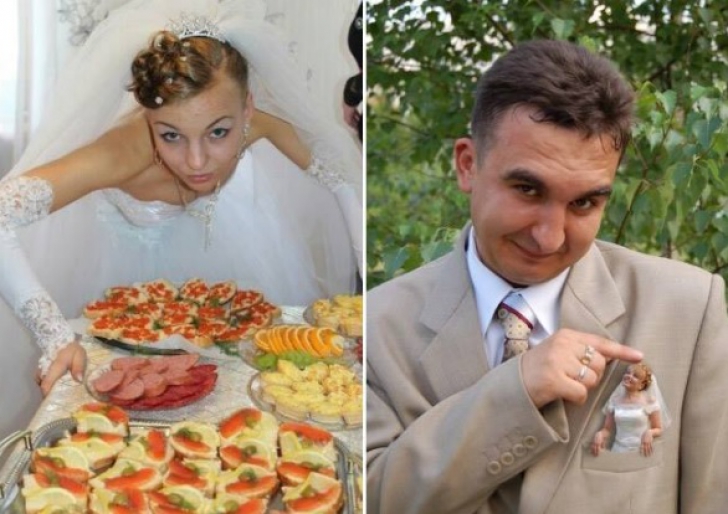 Cele mai NEBUNE poze de la nunţi. Spectacol halucinant, made in RUSIA. Ce-o fi fost în capul lor?