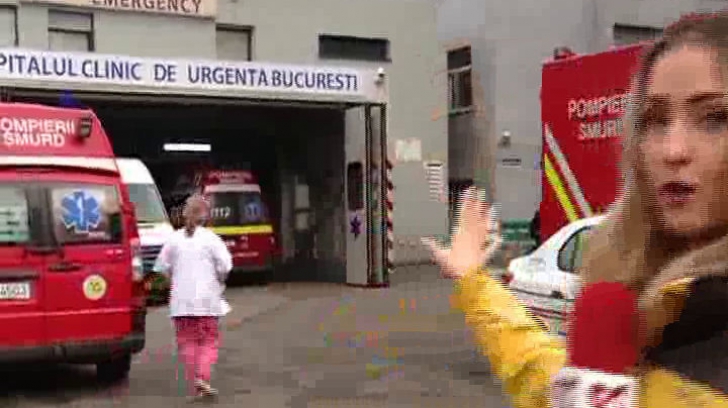 Imagini de neconceput, surprinse de Realitatea TV în fața Spitalului Floreasca
