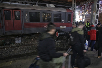 Accident grav, în Gara de Nord. Un tren a lovit zona de protecție a peronului / Foto: Inquam Photos / Octav Ganea 