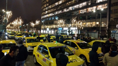 Dosar penal după protestul taximetriștilor de luni seară 