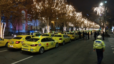 Dosar penal după protestul taximetriștilor de luni seară 