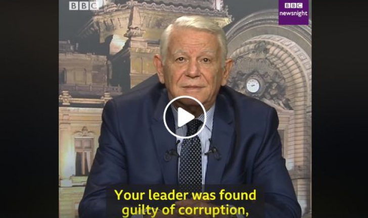 Meleșcanu, făcut de râs de o jurnalistă BBC, sătulă de explicațiile puerile privind amnistia -VIDEO