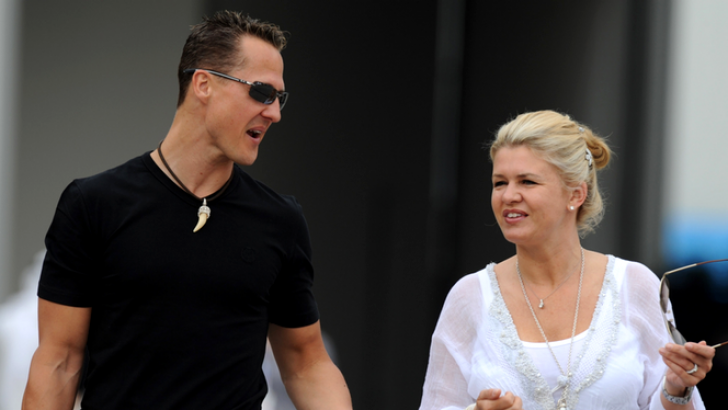 Schumacher alături de soția sa, Corinna
