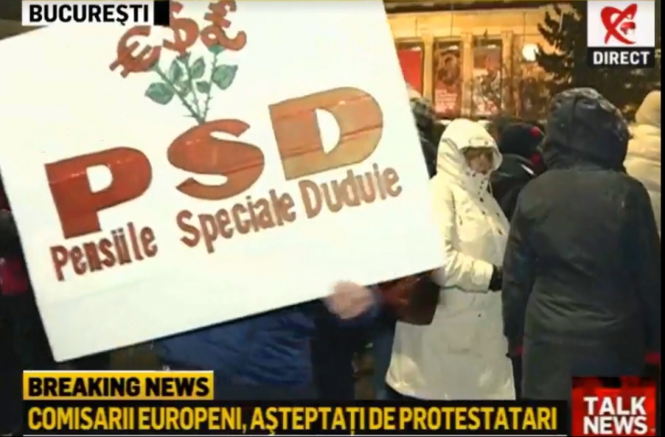 Protest la Ateneul Român