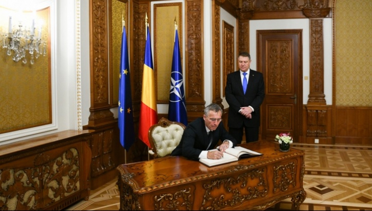 Mesajul șefului NATO, Jens Stoltenberg, pentru România / Foto: Administratia Prezidentiala