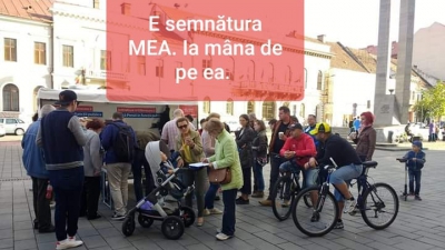 Protest la Cluj pentru susţinerea iniţiativei "Fără penali &icirc;n funcţii publice"