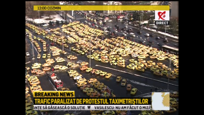 S-a terminat protestul taximetriştilor din Capitală. Ce s-a decis!