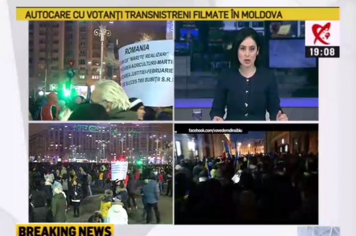 Proteste, 24 februarie | Realitatea TV, postul care a oferit informații în timp real și imagini LIVE