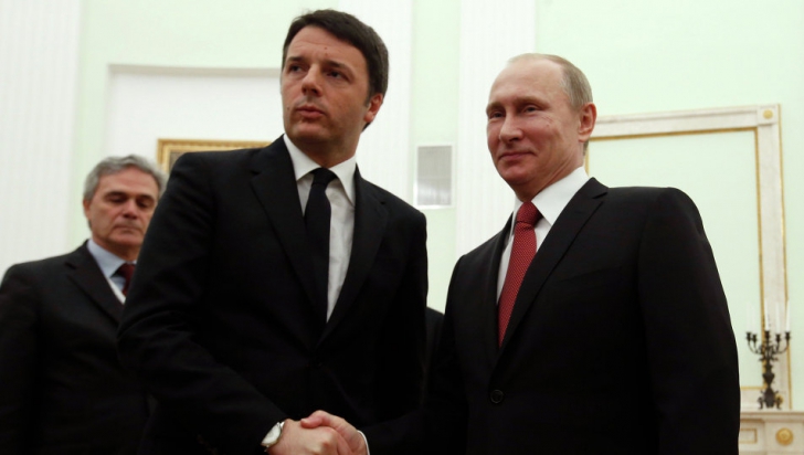 Matteo Renzi, alături de Vladimir Putin