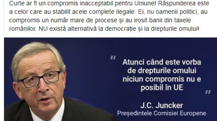 Reprezentanța Comisiei Europene, reacție la o postare a PSD pe Facebook