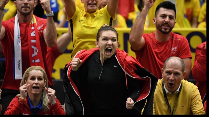 Reacția fabuloasă a Simonei Halep, după punctul care a adus victoria României la Fed Cup