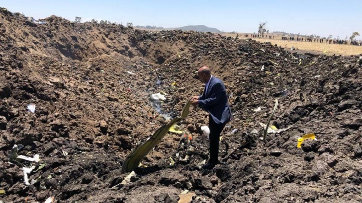 Prima imagine cu rămășițele avionului prăbușit în Etiopia