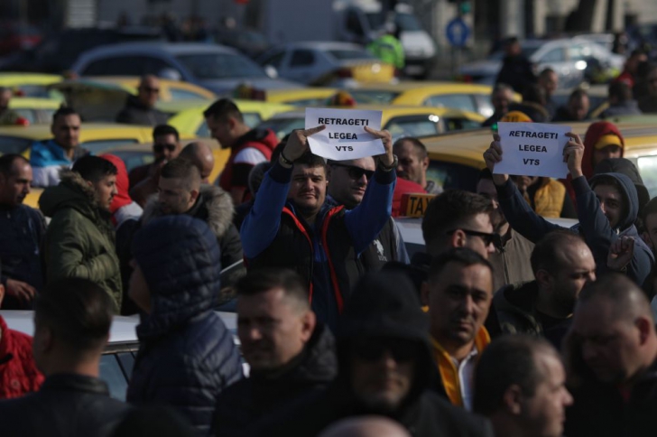 Protest al transportatorilor în București 