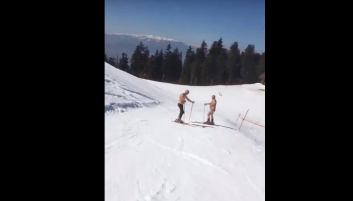 Senzații tari, pe schiuri! Cum au apărut pe pârtia din Poiana Brașov doi bărbați? VIDEO