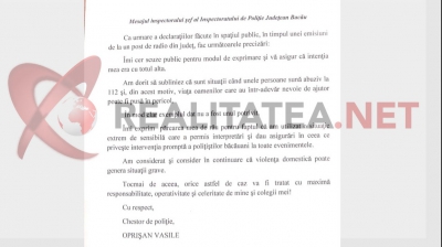 Şeful Poliţiei Bacău: "Femeile lovite de soţi SĂ NU SUNE la 112 noaptea". UPDATE Avem prima reacție