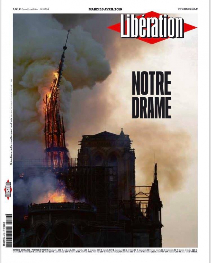 Notre-Dame de Paris, devastată de incendiu