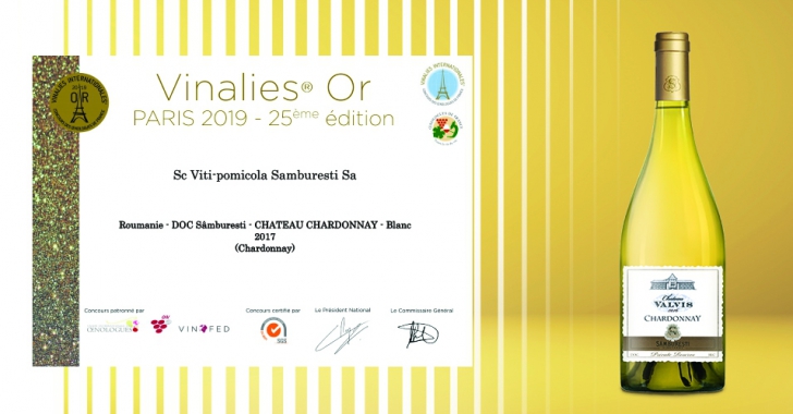 Chateau Valvis Chardonnay, medaliat cu aur la Concursul „Vinalies Internationales” de la Paris(P)