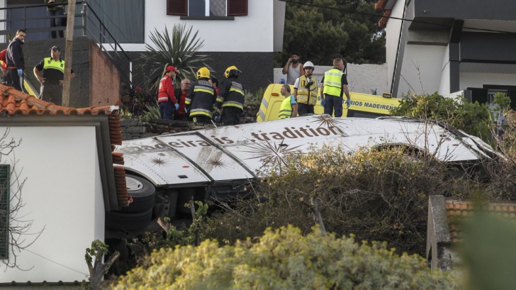 Accident de autocar în Madeira