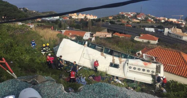 Accident de autocar în Madeira
