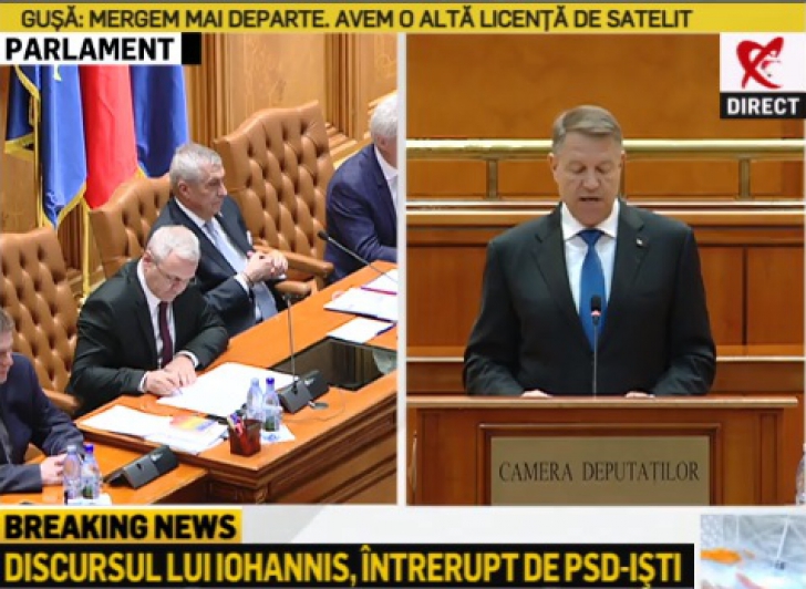 Iohannis, atac violent la adresa PSD, în discursul solemn din Plen