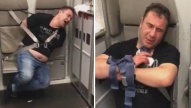 Un pasager beat a vrut să deschidă ușa avionului în timpului zborului. A fost pus la punct imediat