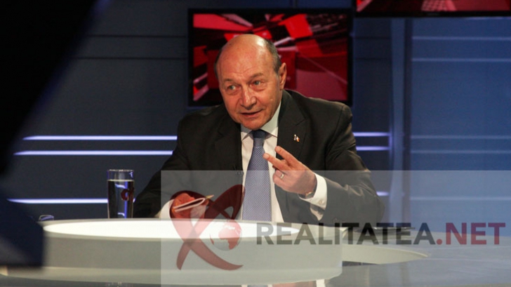 Traian Băsescu, în studioul Realitatea TV. Foto: Cristian Otopeanu