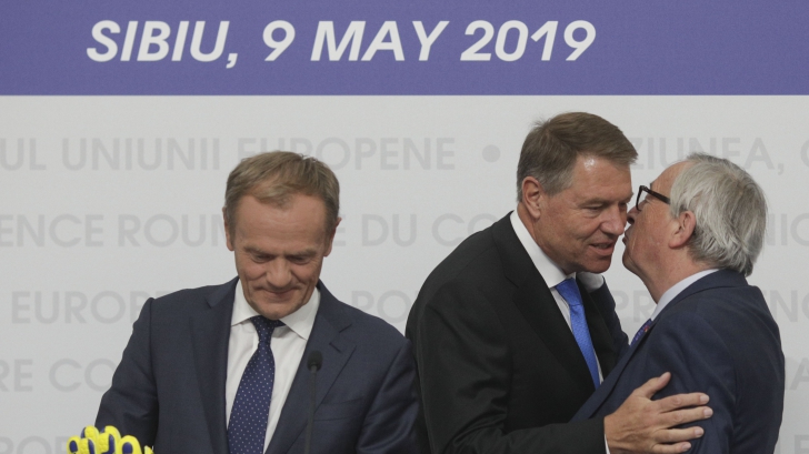 Summit Sibiu 2019. Iohannis, Tusk și Junker, declarație comună: ”Vom rescrie împreună viitorul UE”
