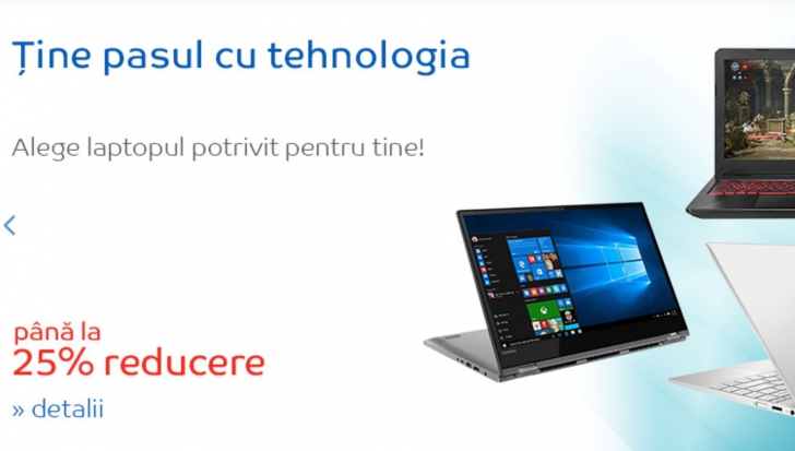 eMAG - Tine pasul cu tehnologia - 25% reduceri pentru laptopuri